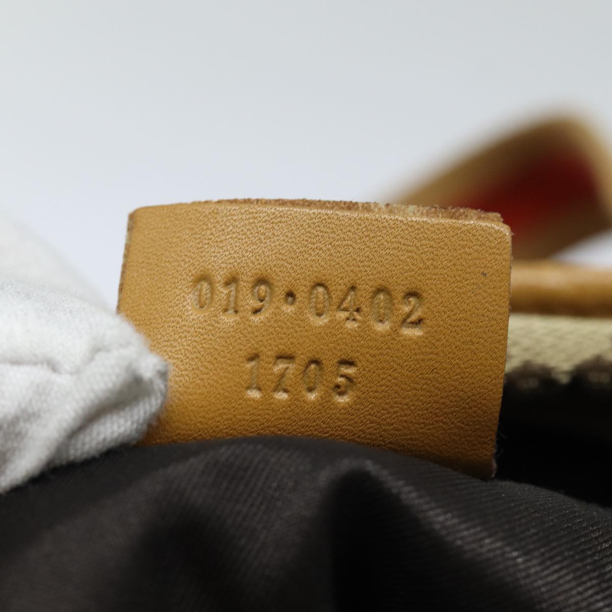 GUCCI GG Canvas Sherry Line Hand Bag Beige Red Brown 019 0402 80606