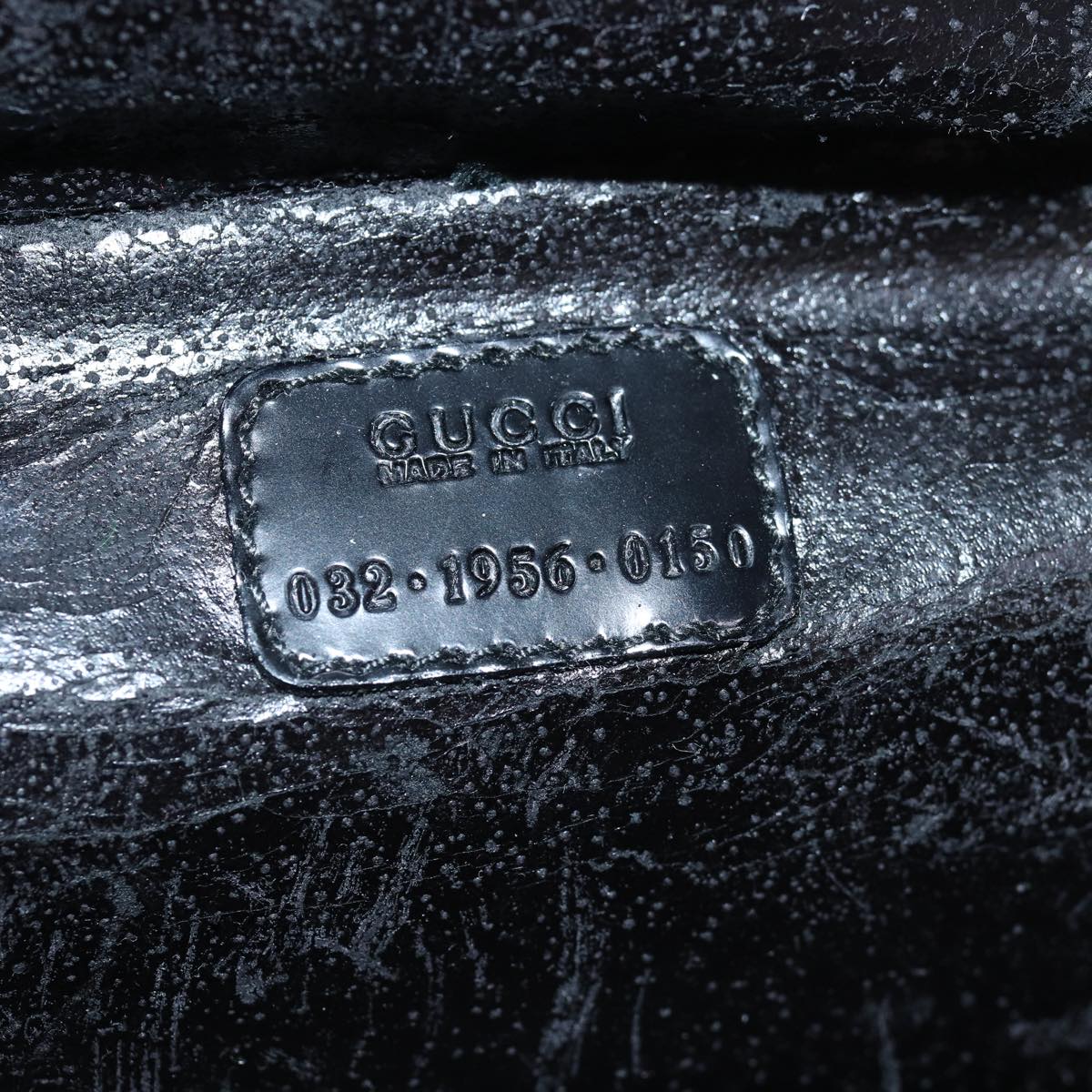 GUCCI Vanity Cosmetic Pouch Patent leather Black 032 1956 0150 80625