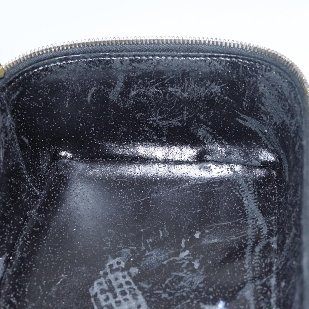 GUCCI Vanity Cosmetic Pouch Patent leather Black 032 1956 0150 80625
