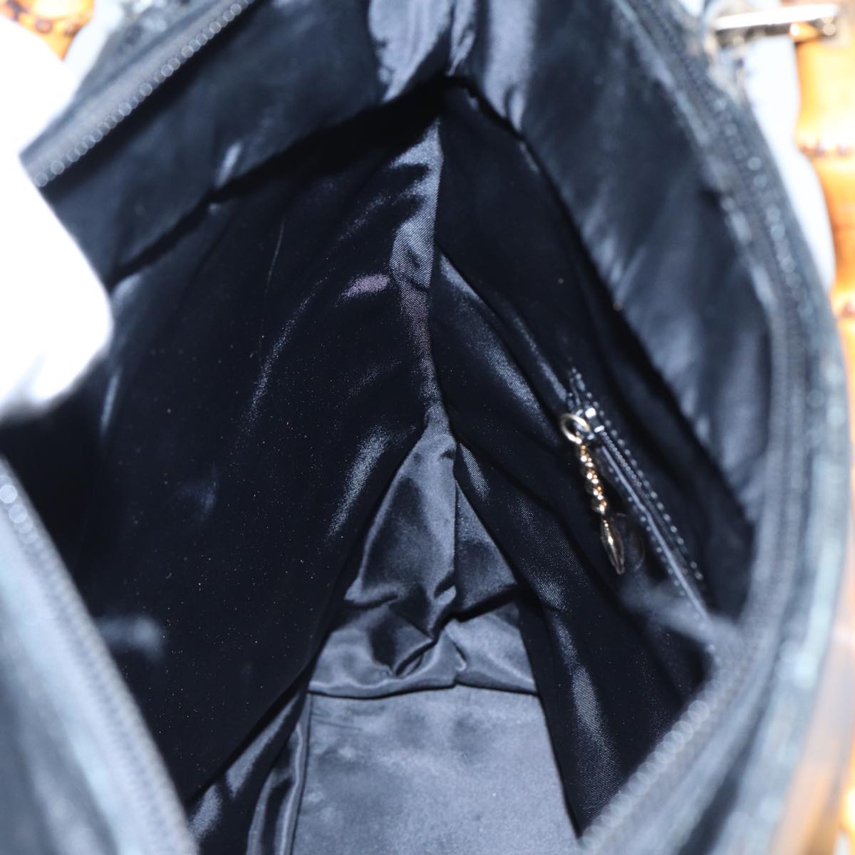 GUCCI Bamboo Hand Bag 2way Black 80627