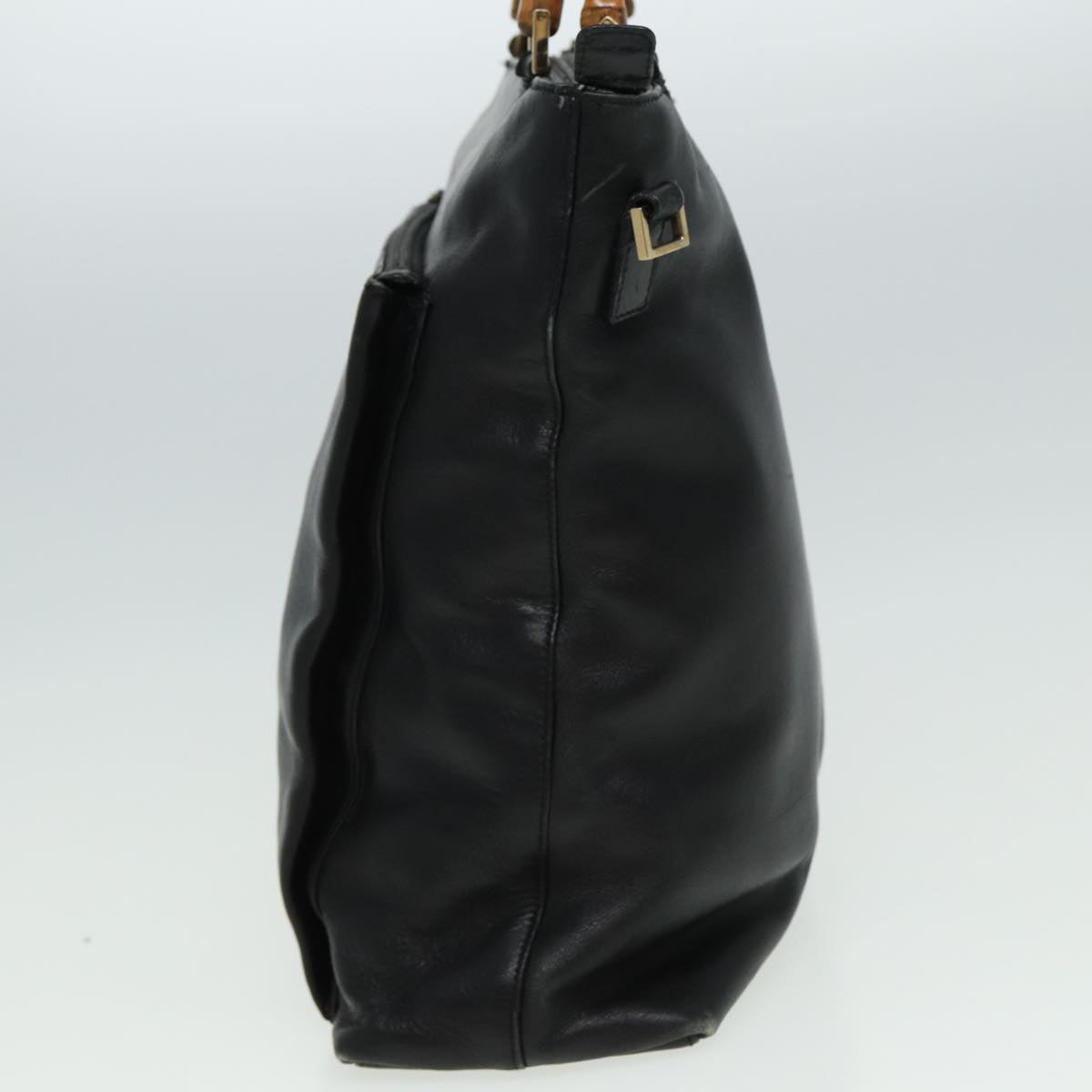 GUCCI Bamboo Hand Bag 2way Black 80627
