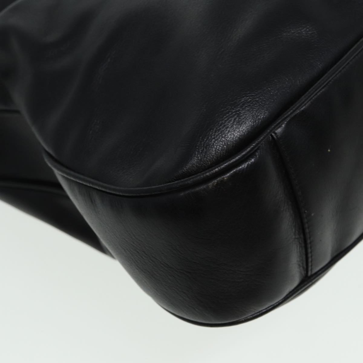 GUCCI Bamboo Hand Bag Leather Black 80628