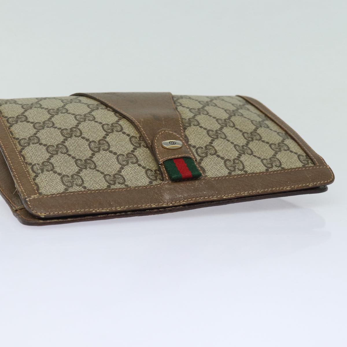 GUCCI GG Supreme Clutch Bag PVC Leather Beige 97 01 037 80682