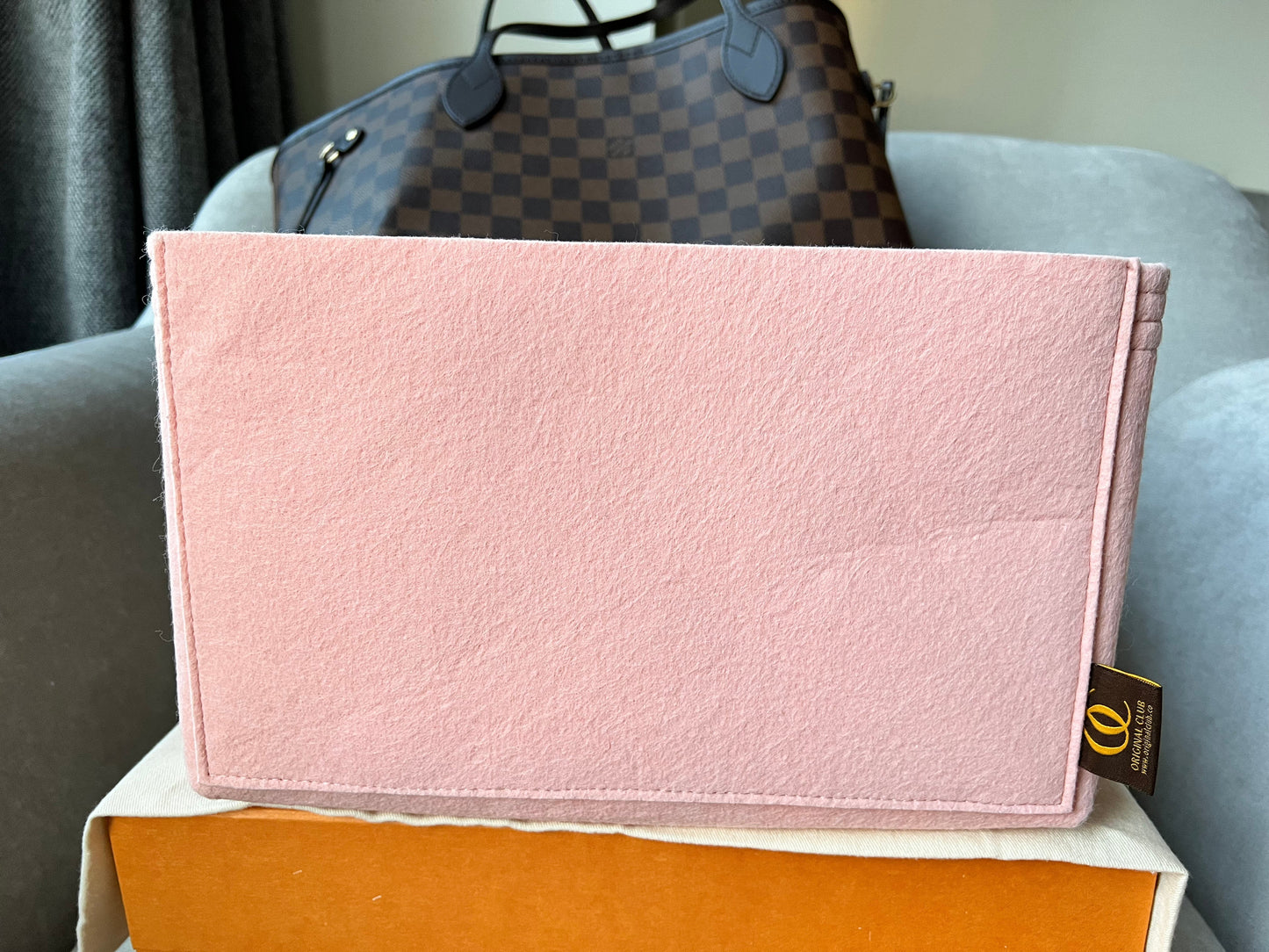 Louis Vuitton Neverfull MM Damier Ebene Rose Ballerine (RRP £1,410)