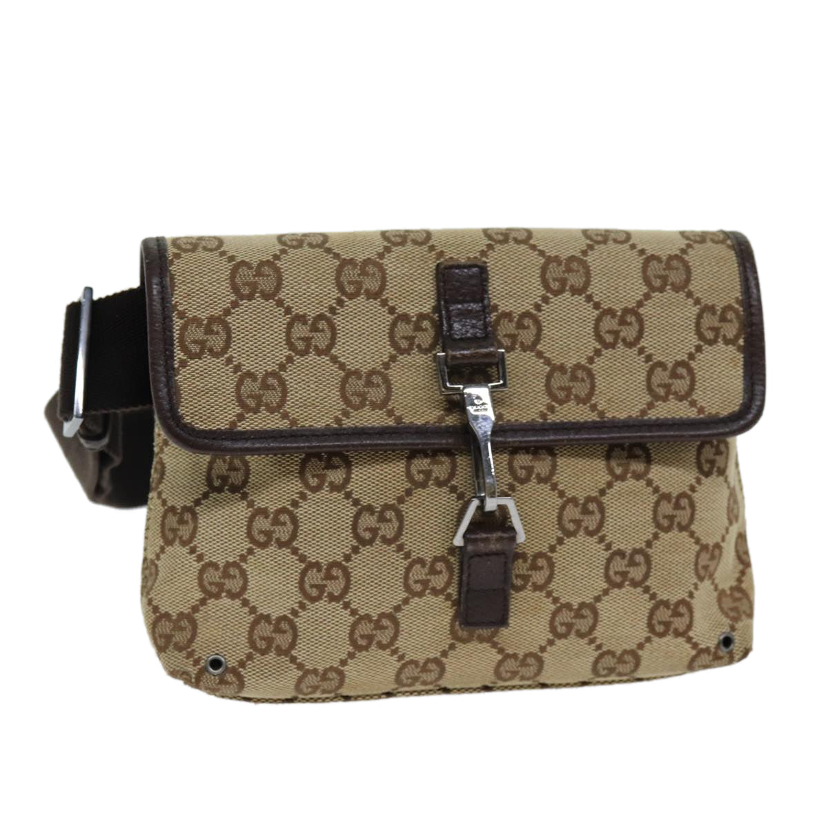 GUCCI GG Canvas Shoulder Bag Beige 92543 80802