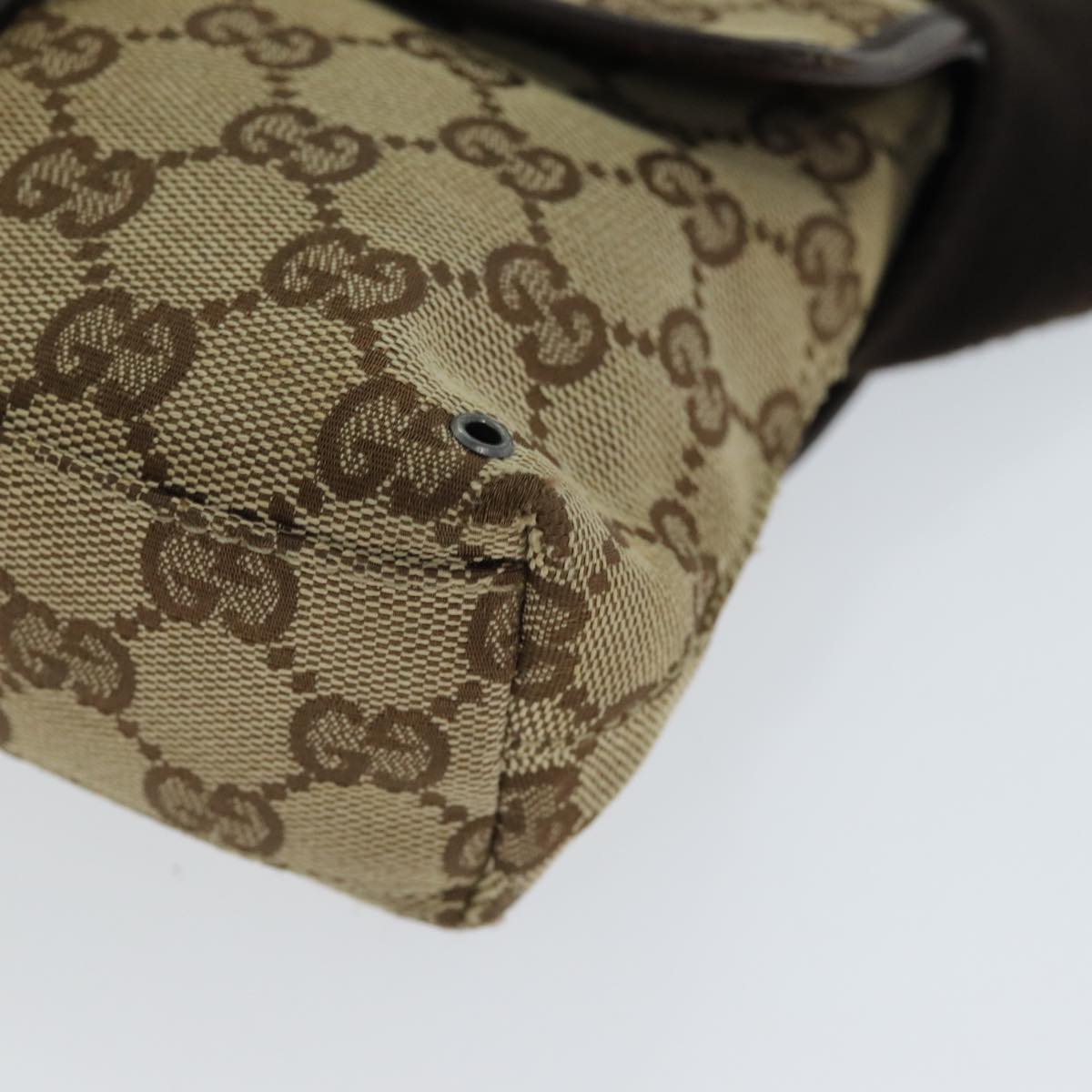 GUCCI GG Canvas Shoulder Bag Beige 92543 80802
