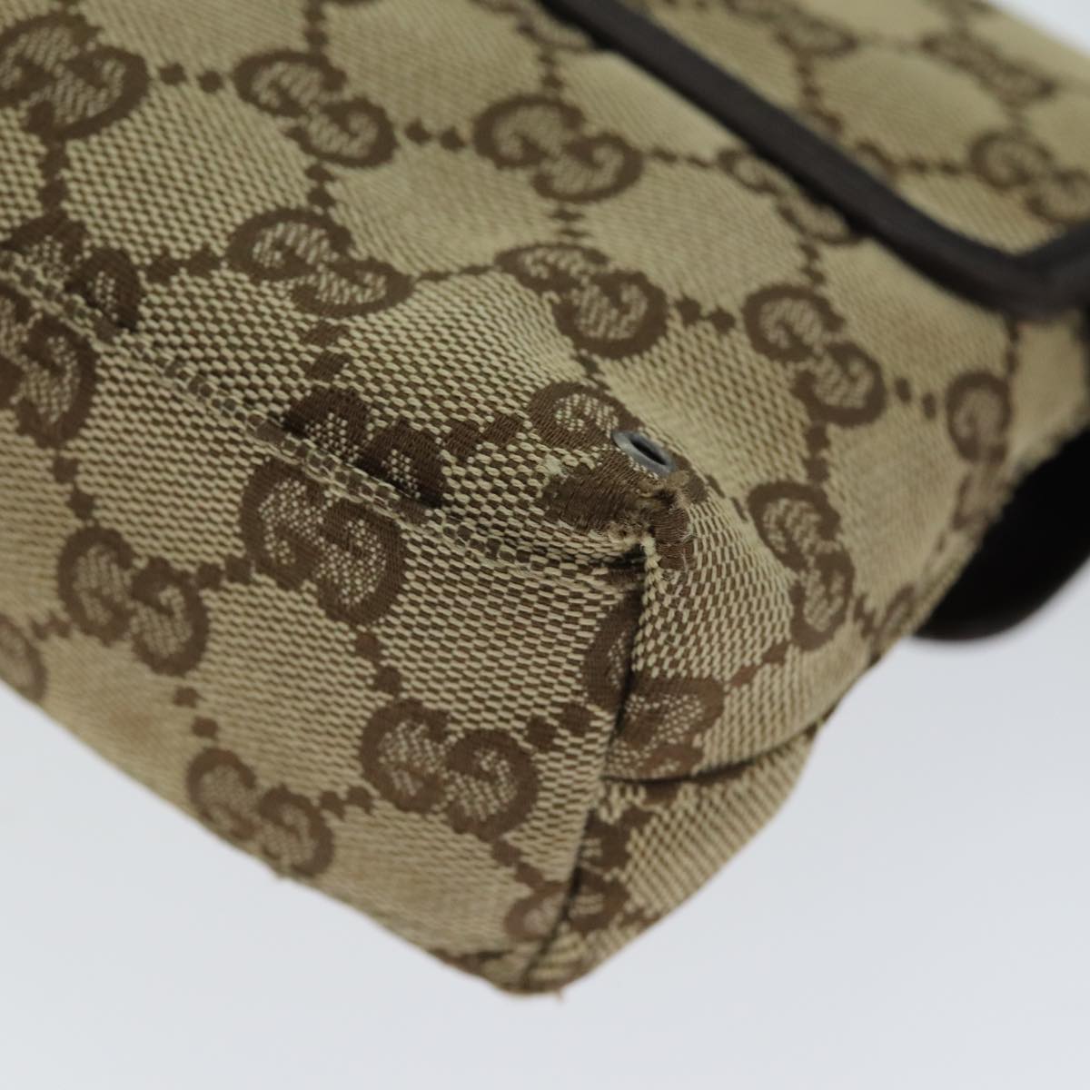 GUCCI GG Canvas Shoulder Bag Beige 92543 80802