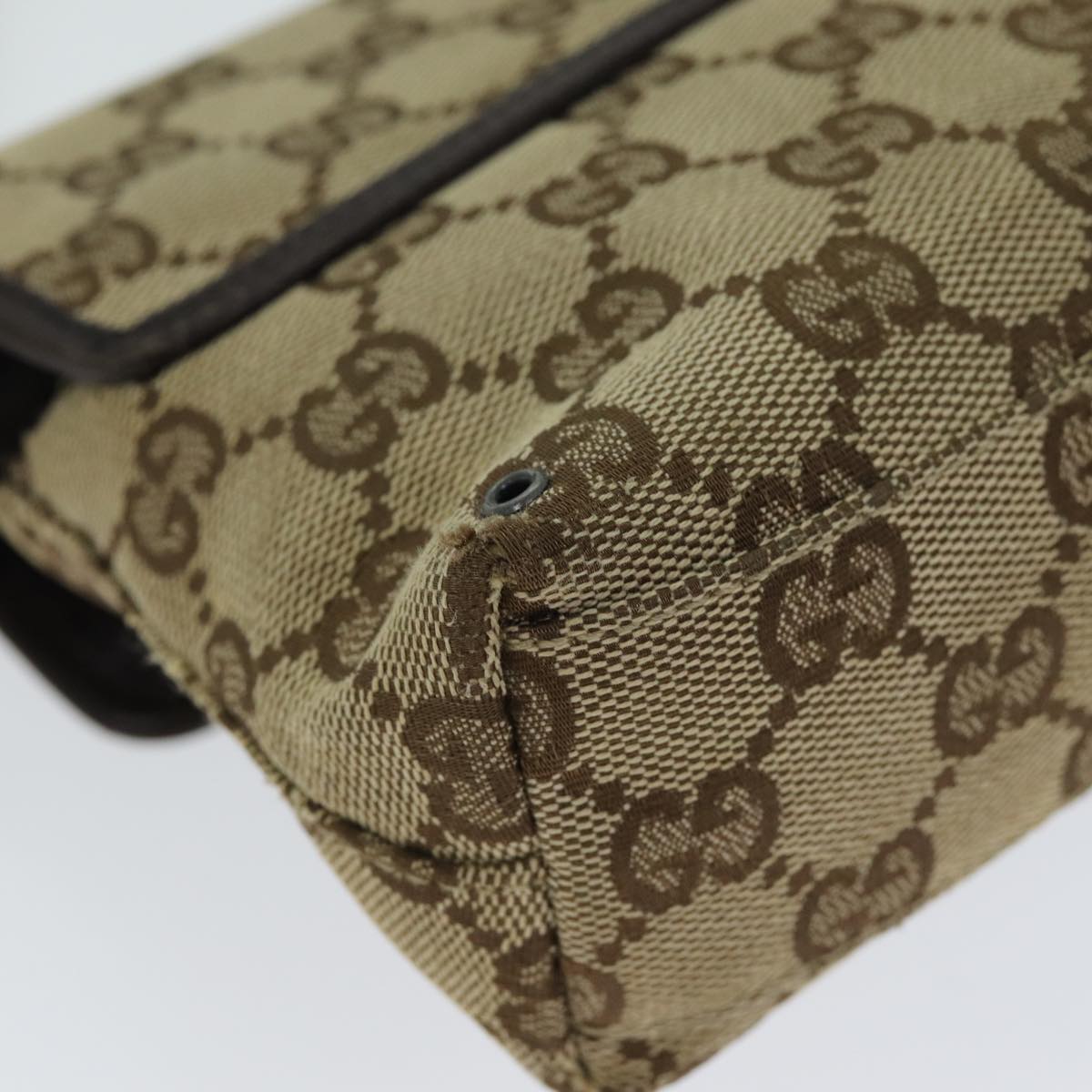 GUCCI GG Canvas Shoulder Bag Beige 92543 80802