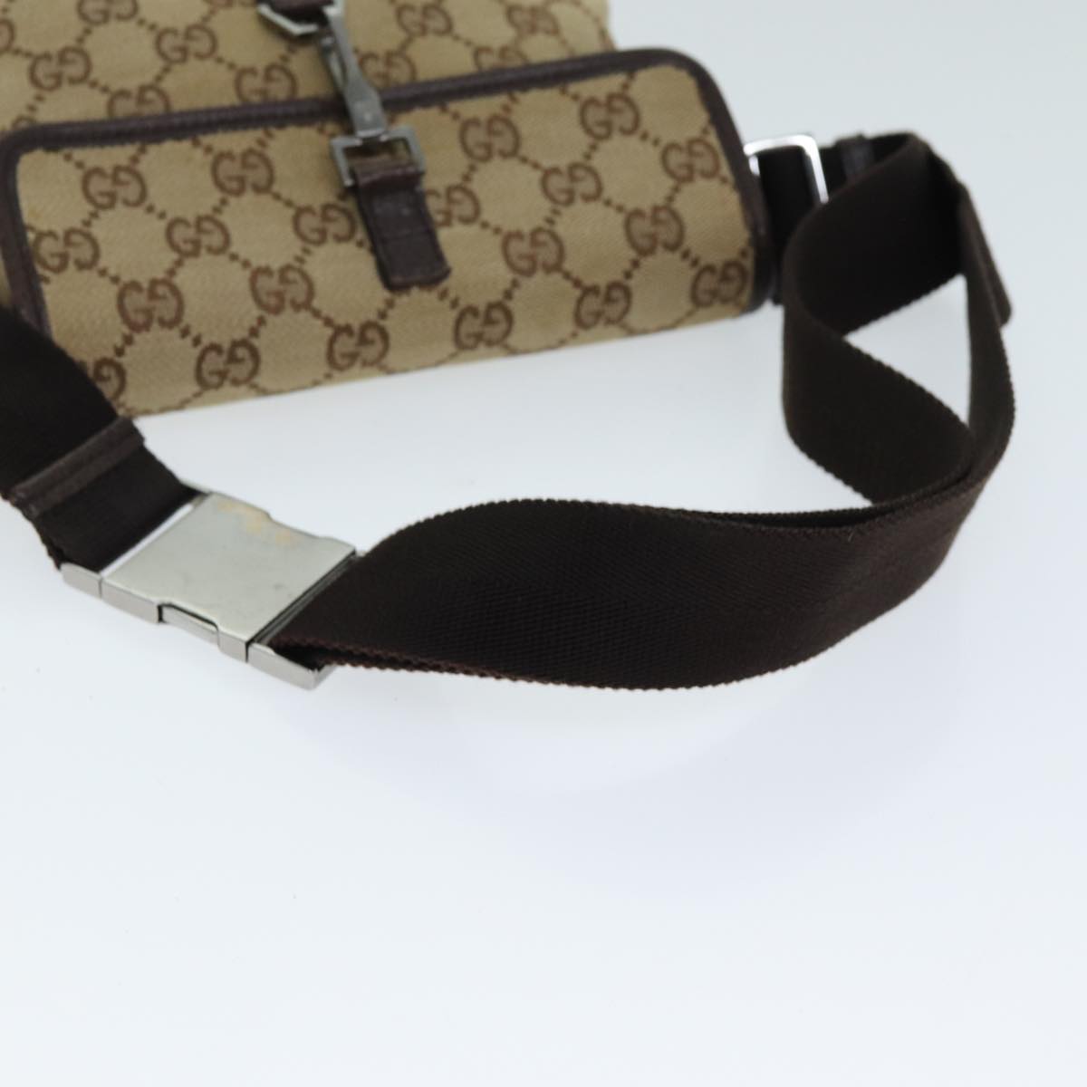 GUCCI GG Canvas Shoulder Bag Beige 92543 80802
