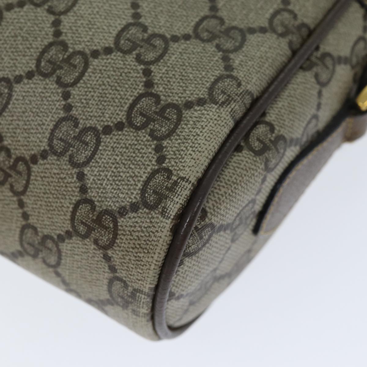 GUCCI GG Supreme Web Sherry Line Shoulder Bag PVC Beige 32 02 004 80804