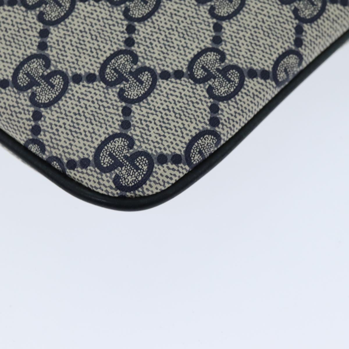 GUCCI GG Supreme Shoulder Bag PVC Leather Navy 904 02 047 80808