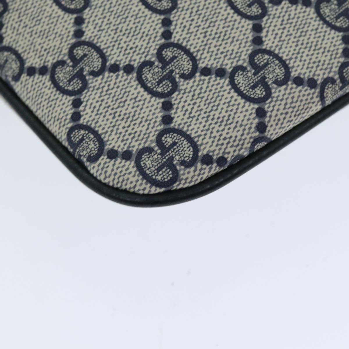 GUCCI GG Supreme Shoulder Bag PVC Leather Navy 904 02 047 80808