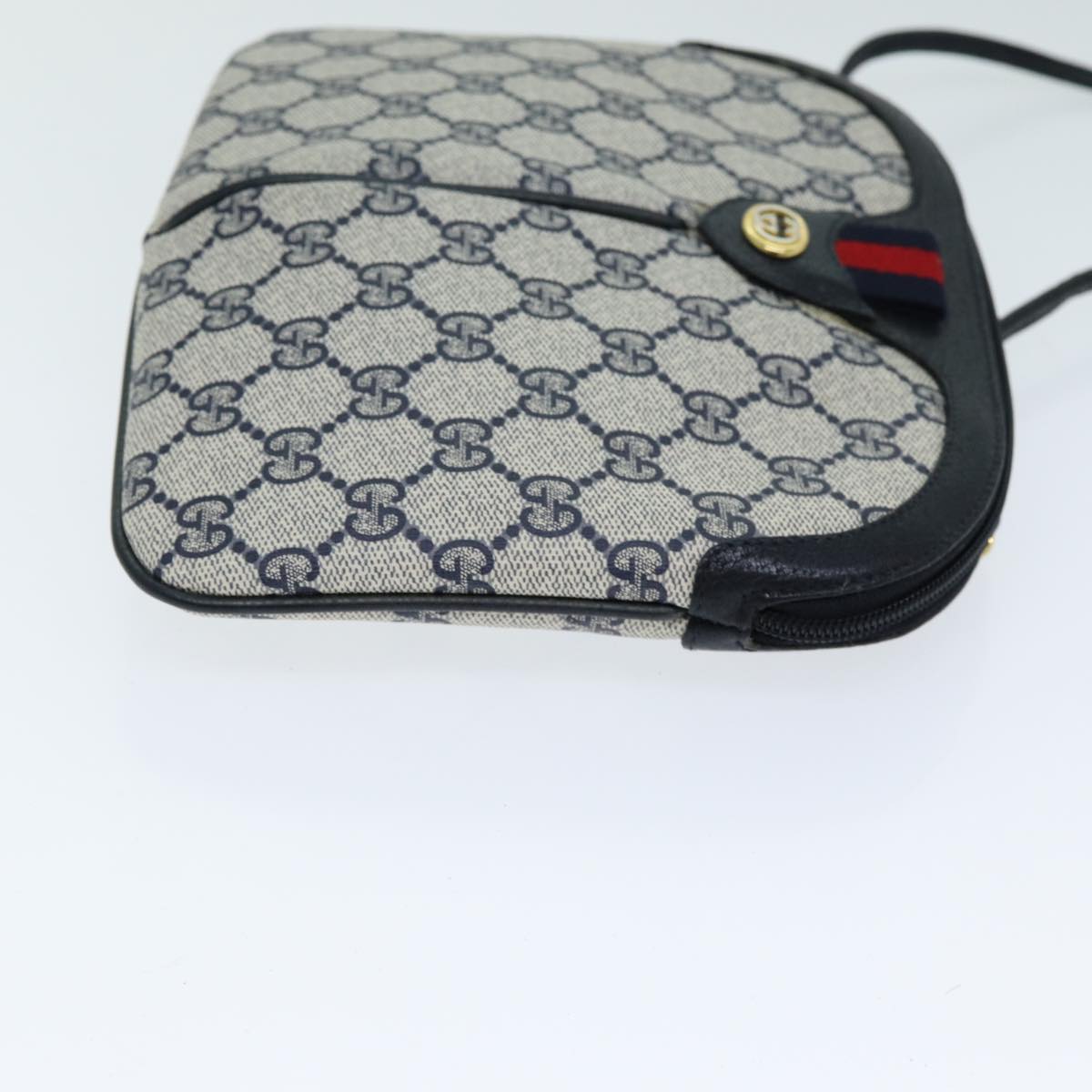 GUCCI GG Supreme Shoulder Bag PVC Leather Navy 904 02 047 80808