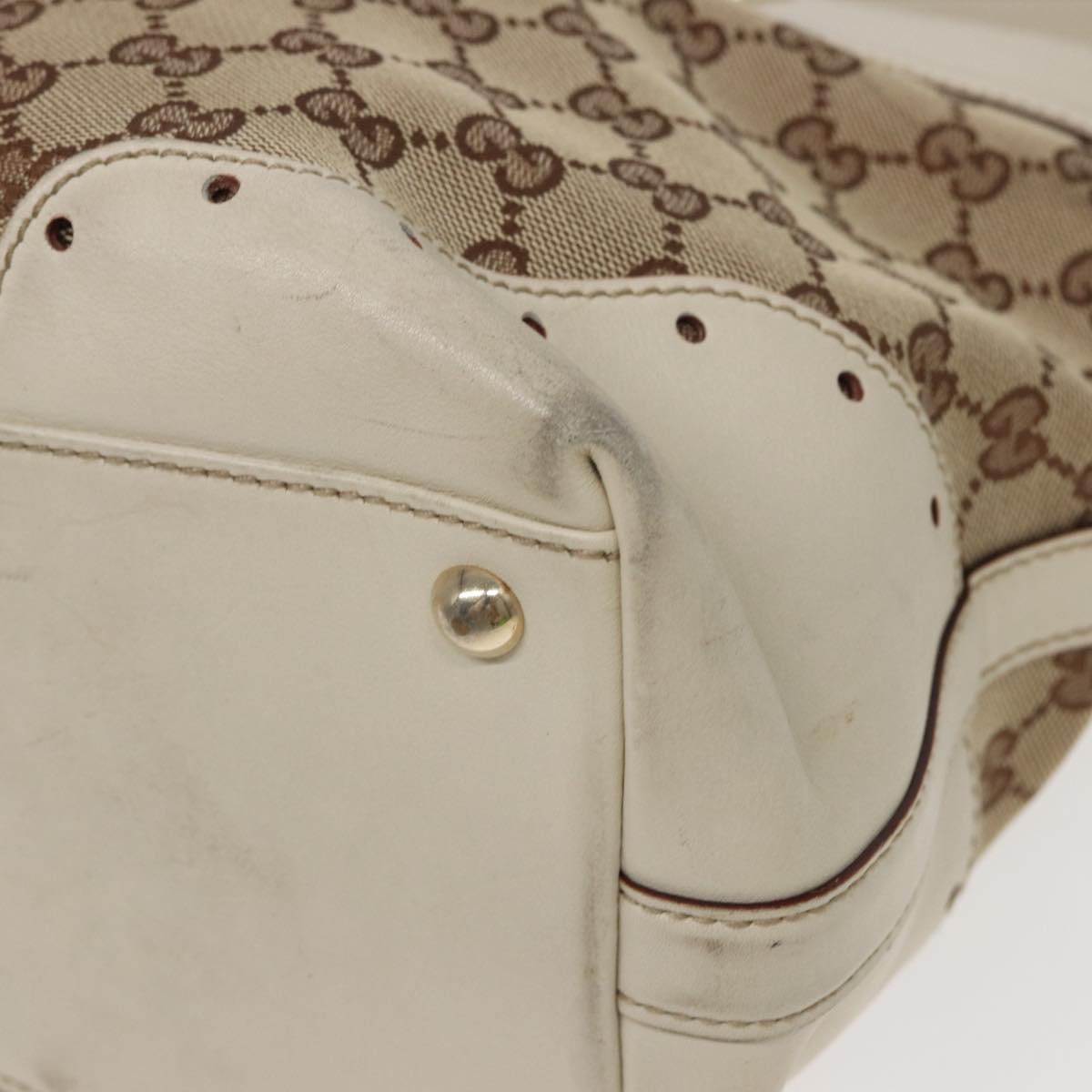 GUCCI GG Canvas Tote Bag Beige 145993 80822