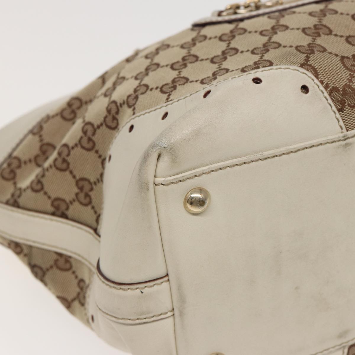 GUCCI GG Canvas Tote Bag Beige 145993 80822