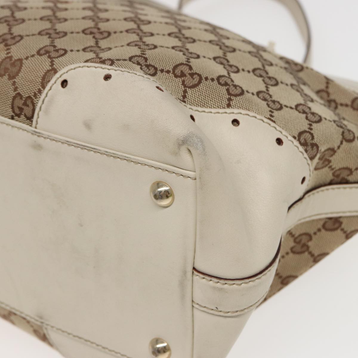 GUCCI GG Canvas Tote Bag Beige 145993 80822