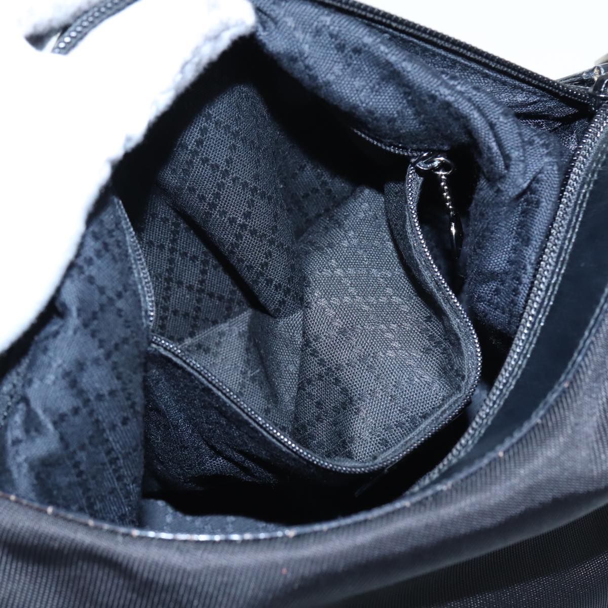 GUCCI Bamboo Shoulder Bag Nylon Black 000 1956 0531 80823
