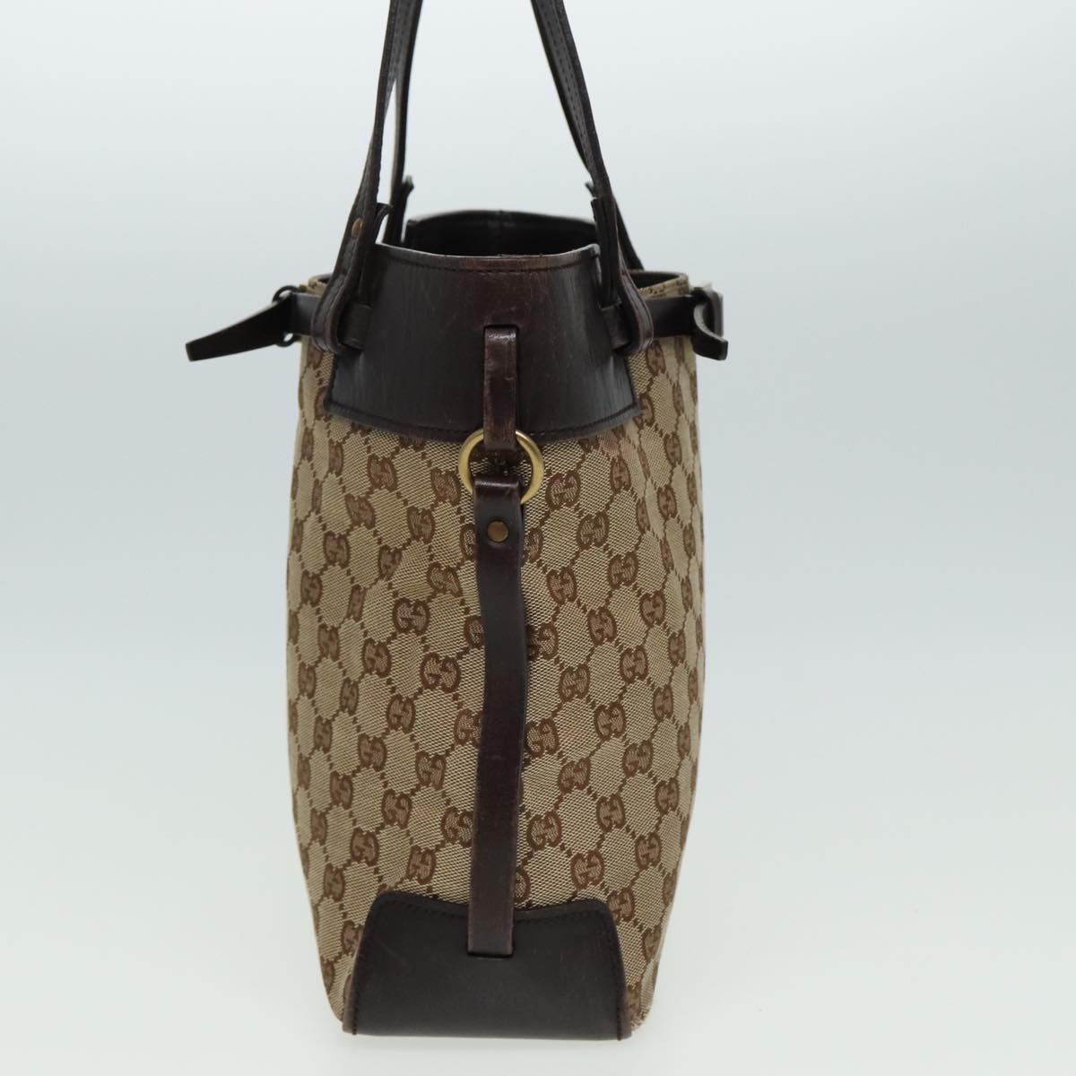 GUCCI GG Canvas Tote Bag Beige 107757 80825