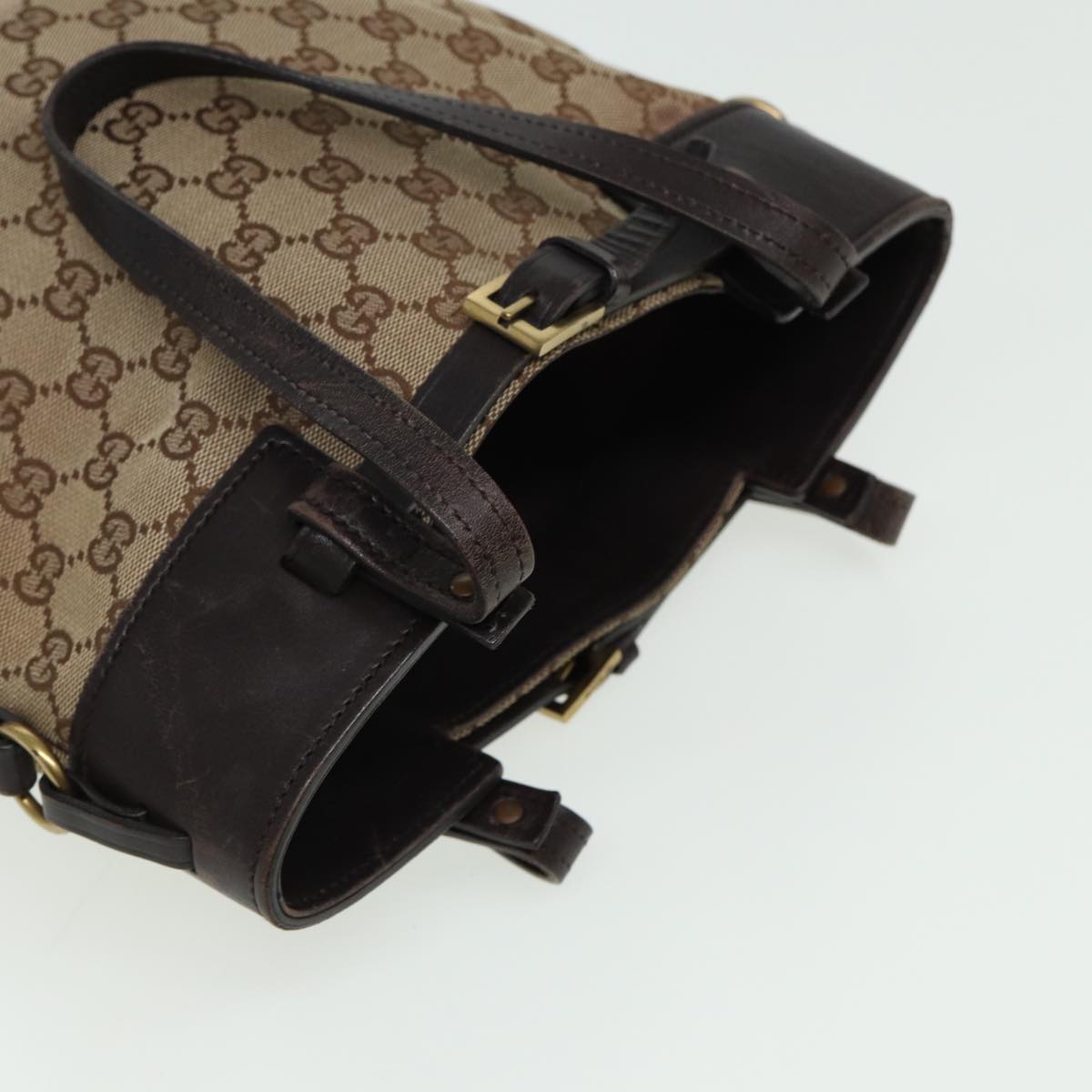 GUCCI GG Canvas Tote Bag Beige 107757 80825