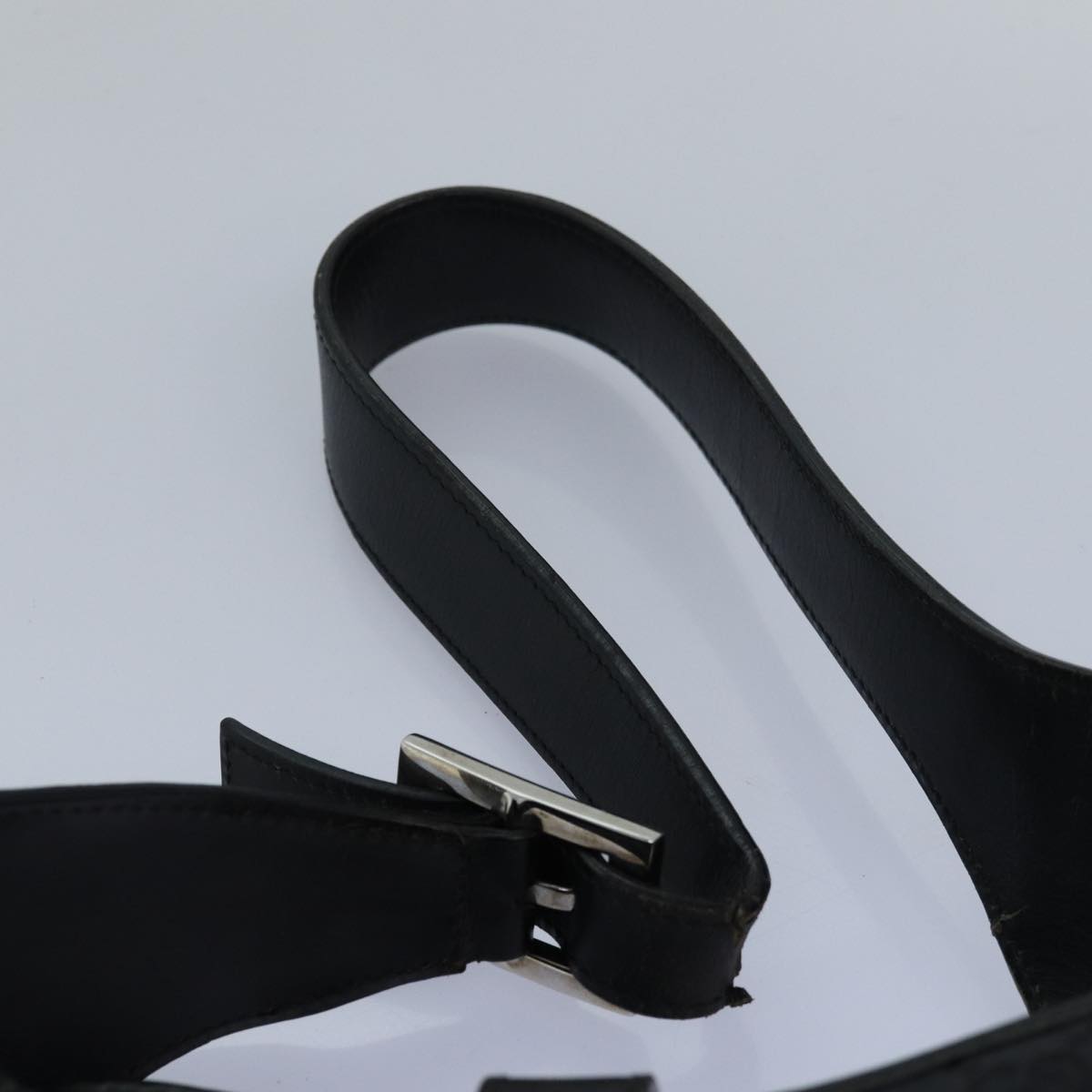 GUCCI Jackie Shoulder Bag Canvas Leather Black 001 3346 80830