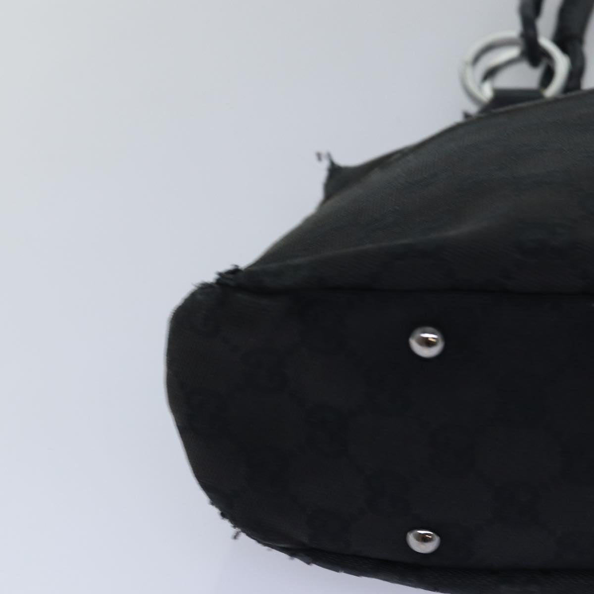 GUCCI GG Canvas Shoulder Bag Black 131329 80831