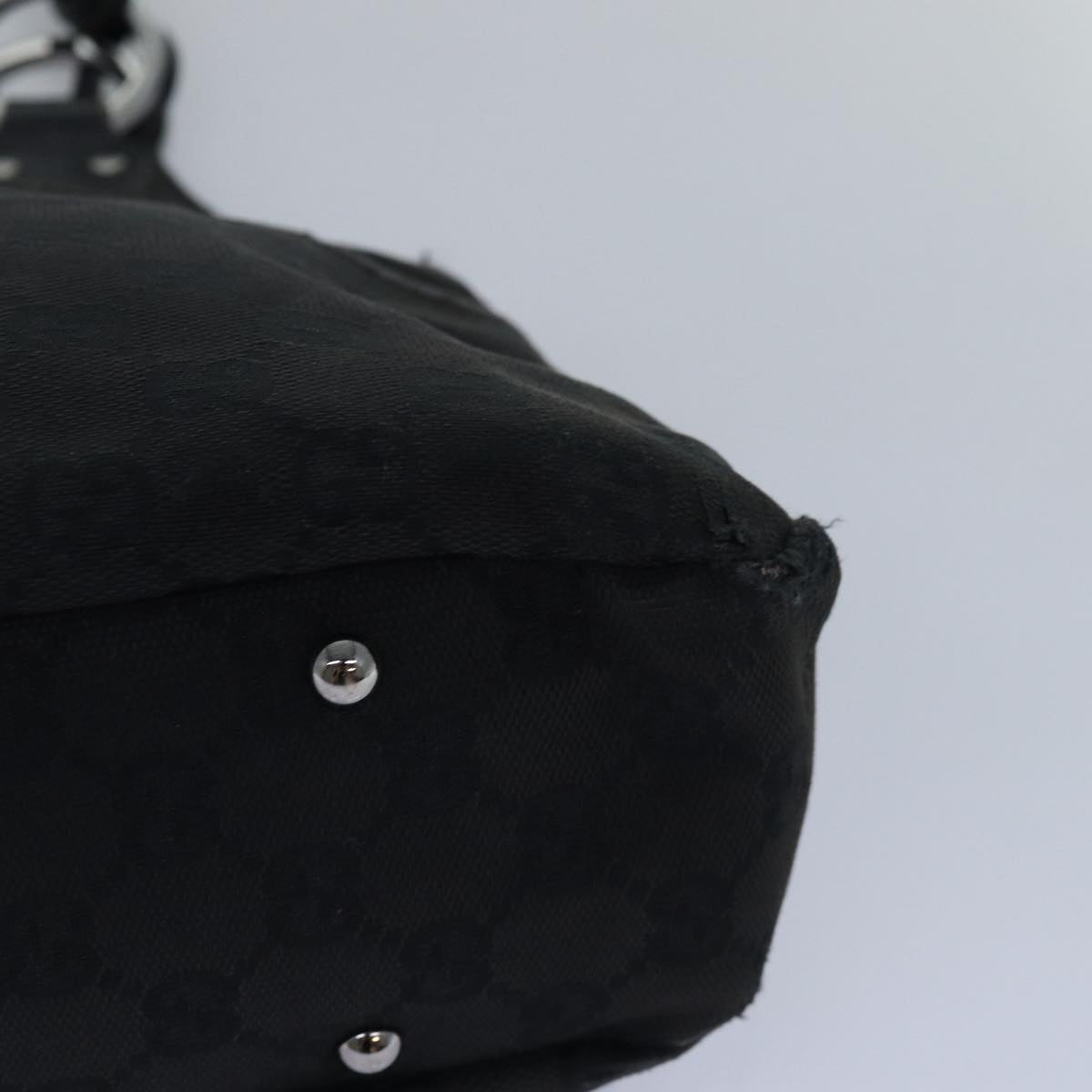 GUCCI GG Canvas Shoulder Bag Black 131329 80831