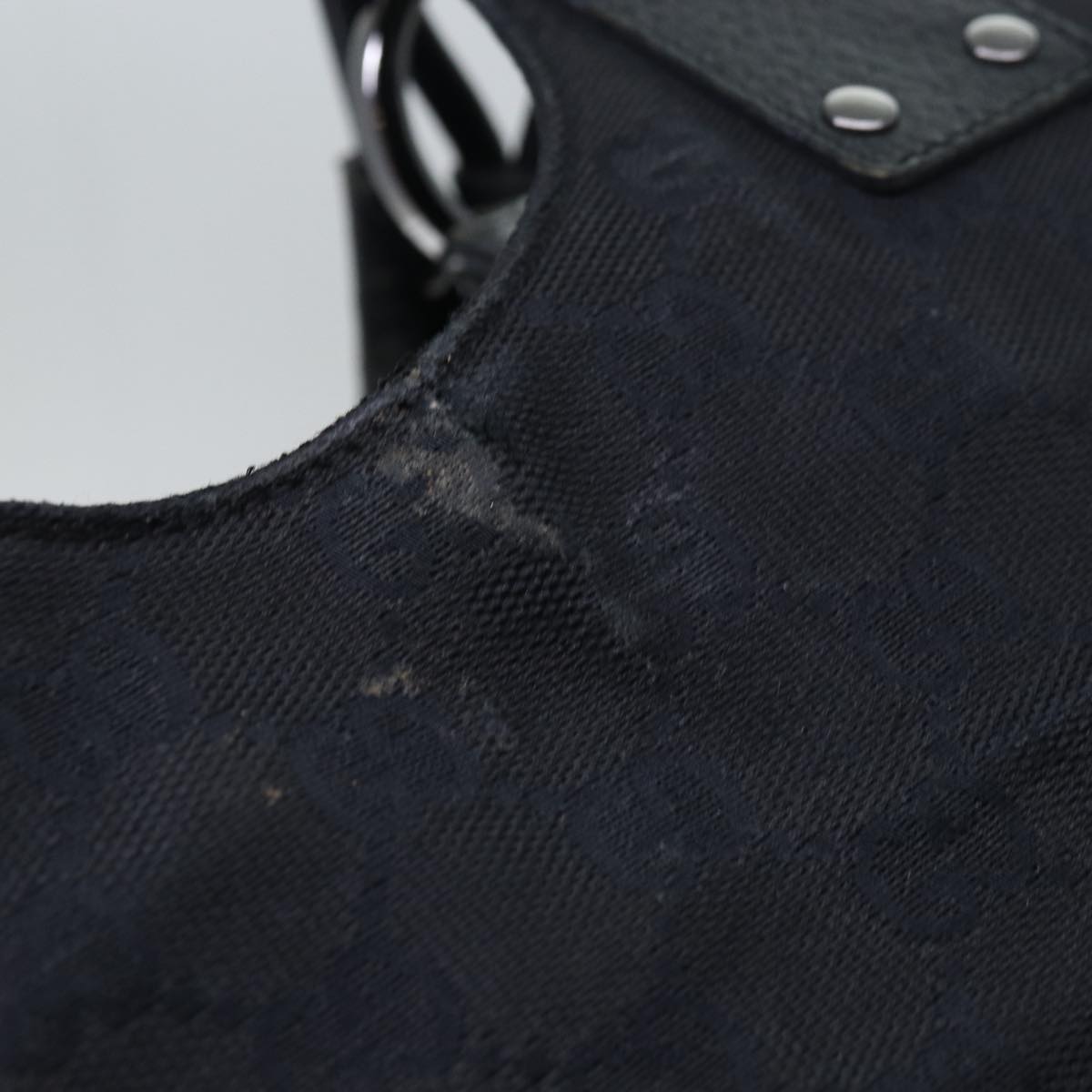 GUCCI GG Canvas Shoulder Bag Black 131329 80831