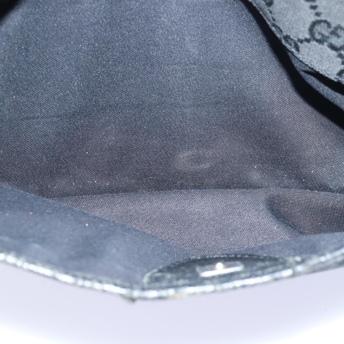 GUCCI GG Canvas Shoulder Bag Black 131329 80831
