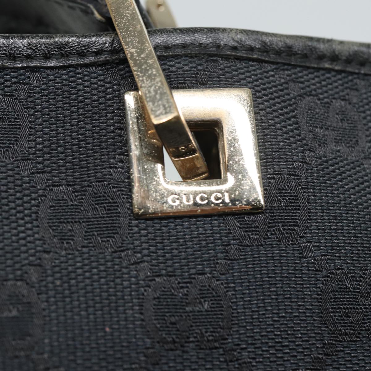 GUCCI GG Canvas Tote Bag Black 002 1098 002404 80833