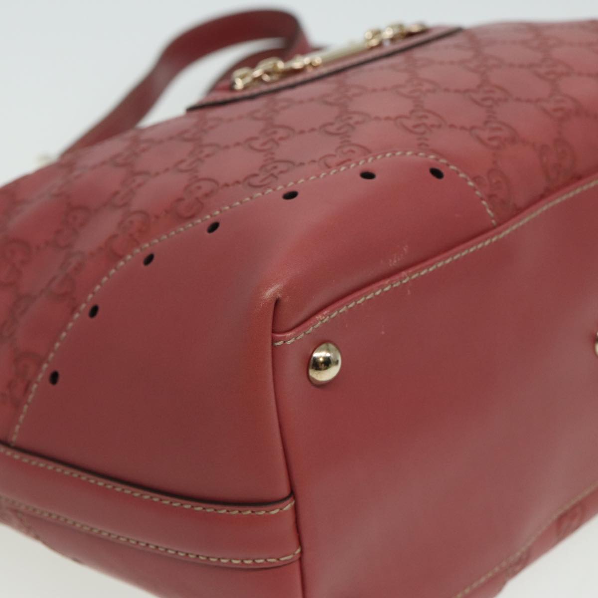 GUCCI GG Canvas Guccissima Hand Bag Pink 145993 80835