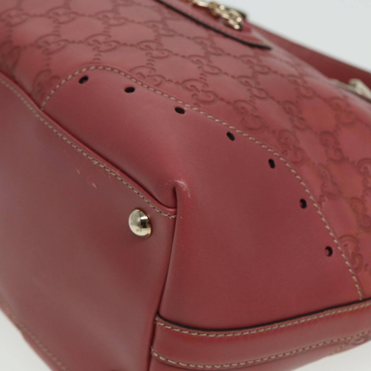 GUCCI GG Canvas Guccissima Hand Bag Pink 145993 80835