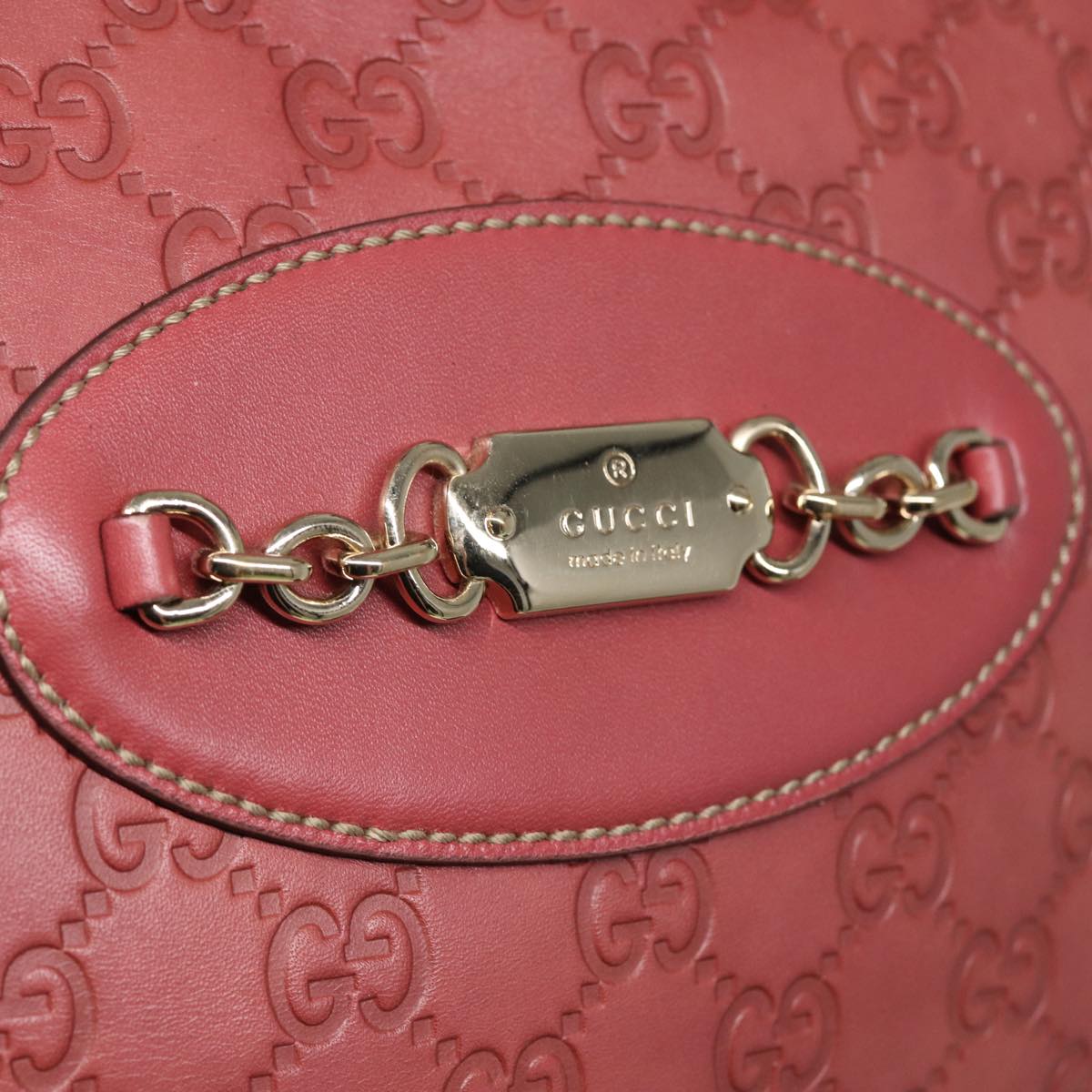 GUCCI GG Canvas Guccissima Hand Bag Pink 145993 80835