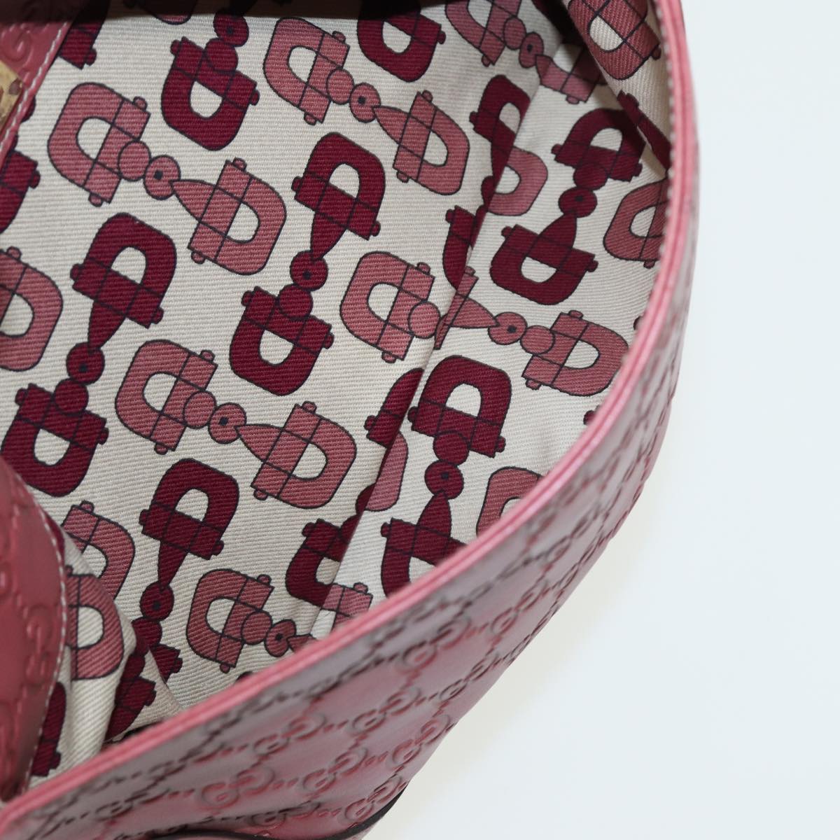 GUCCI GG Canvas Guccissima Hand Bag Pink 145993 80835