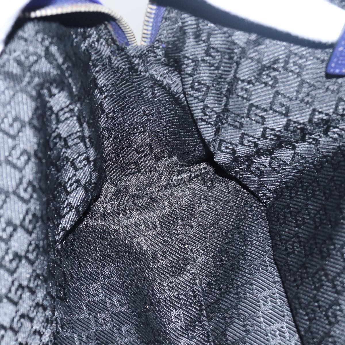 GUCCI Hand Bag Nylon Blue 002 1115 80838