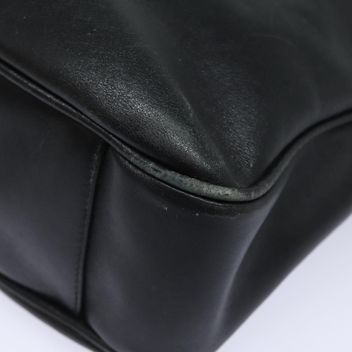 GUCCI Bamboo Shoulder Bag Leather 2way Black 001 1638 80839