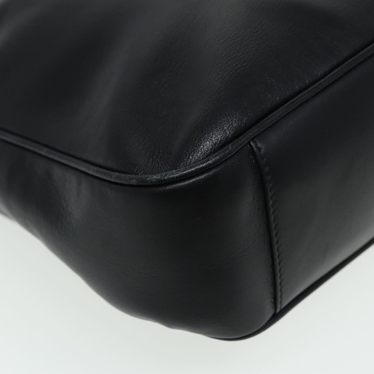 GUCCI Bamboo Shoulder Bag Leather 2way Black 001 3754 1638 80841