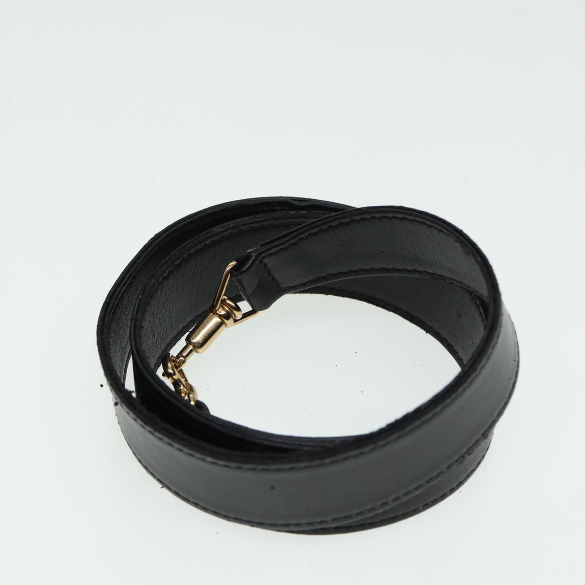 GUCCI Bamboo Shoulder Bag Leather 2way Black 001 3754 1638 80841