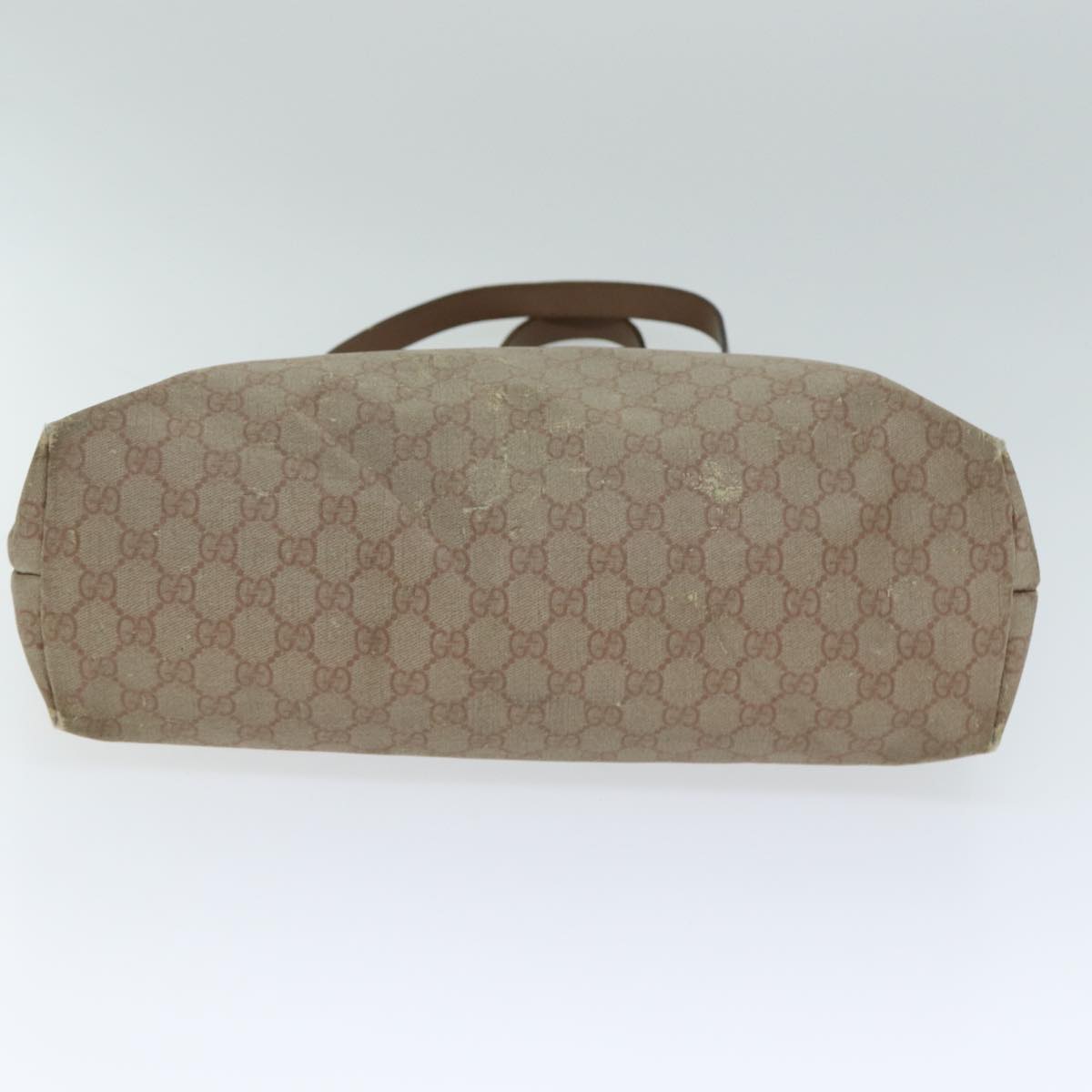 GUCCI GG Supreme Tote Bag PVC Leather Beige 211137 80851