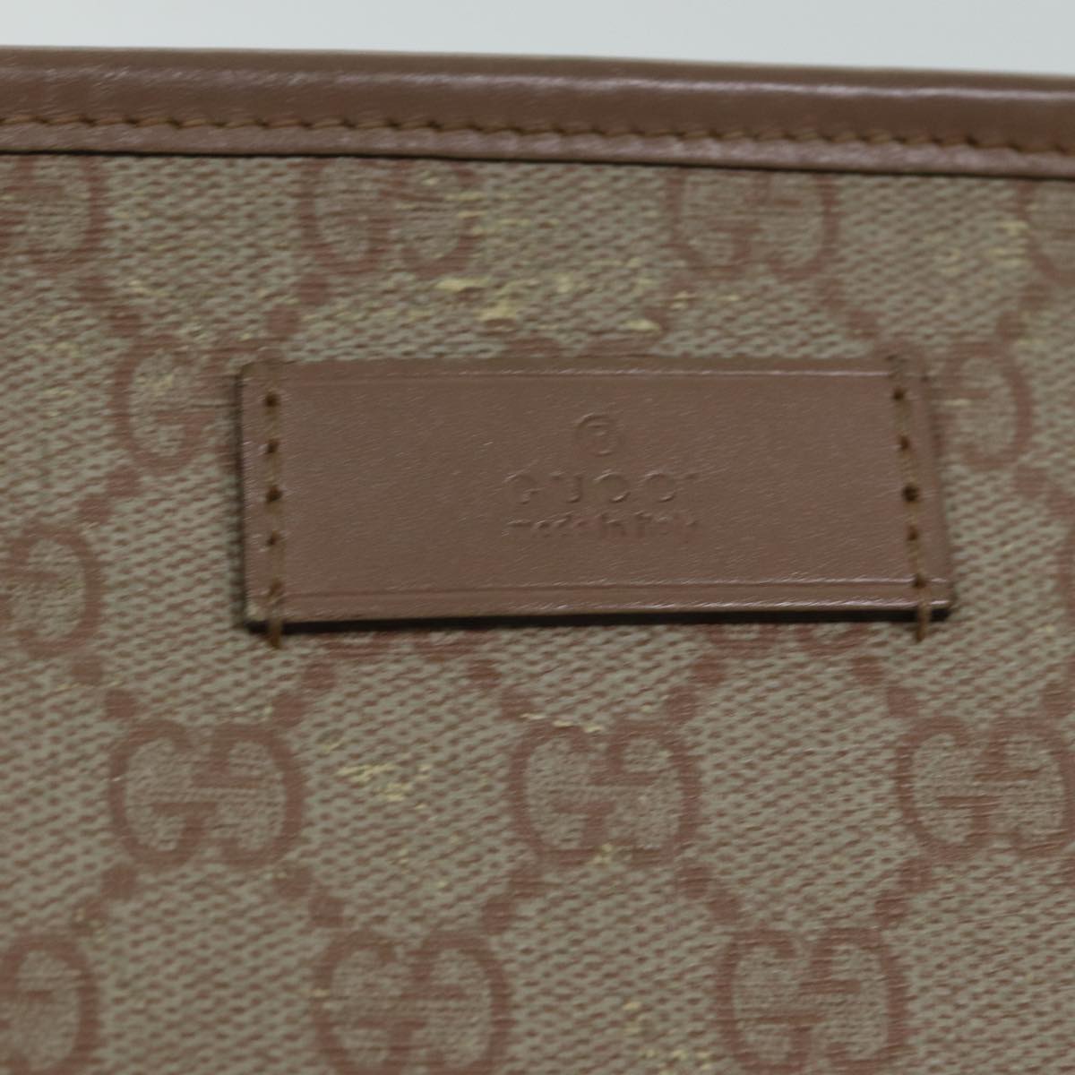 GUCCI GG Supreme Tote Bag PVC Leather Beige 211137 80851