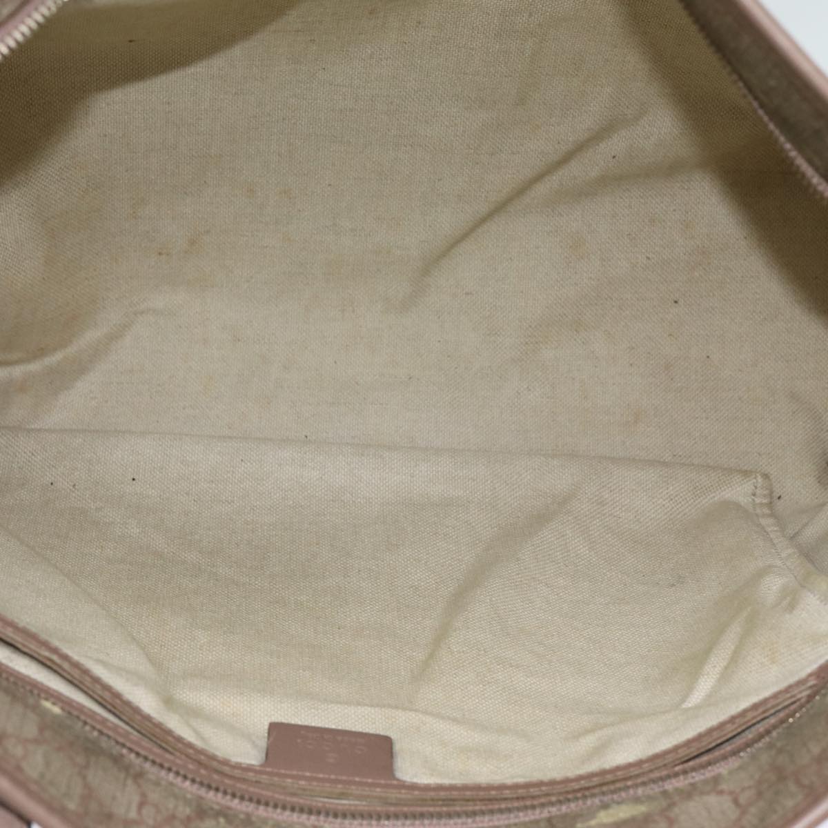 GUCCI GG Supreme Tote Bag PVC Leather Beige 211137 80851