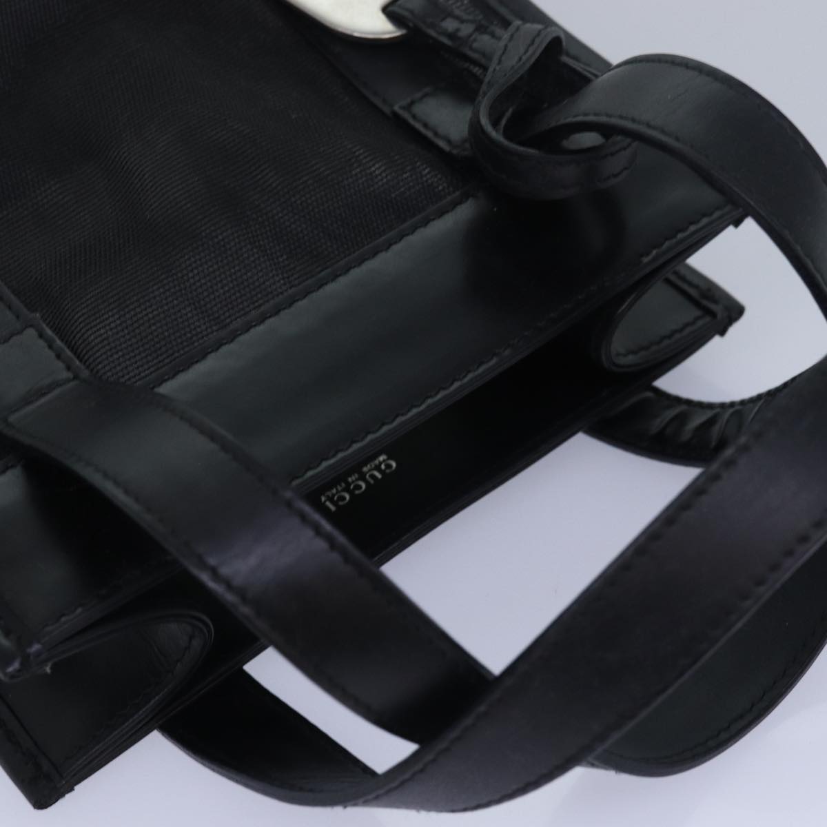 GUCCI Hand Bag Nylon Black 80886