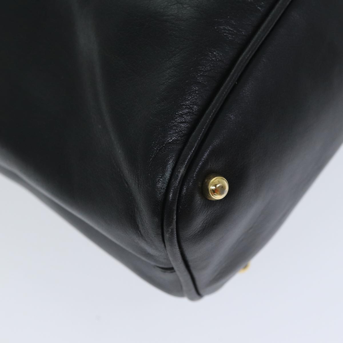 GUCCI Bamboo Hand Bag Leather 2way Black 000 1186 0289 80888