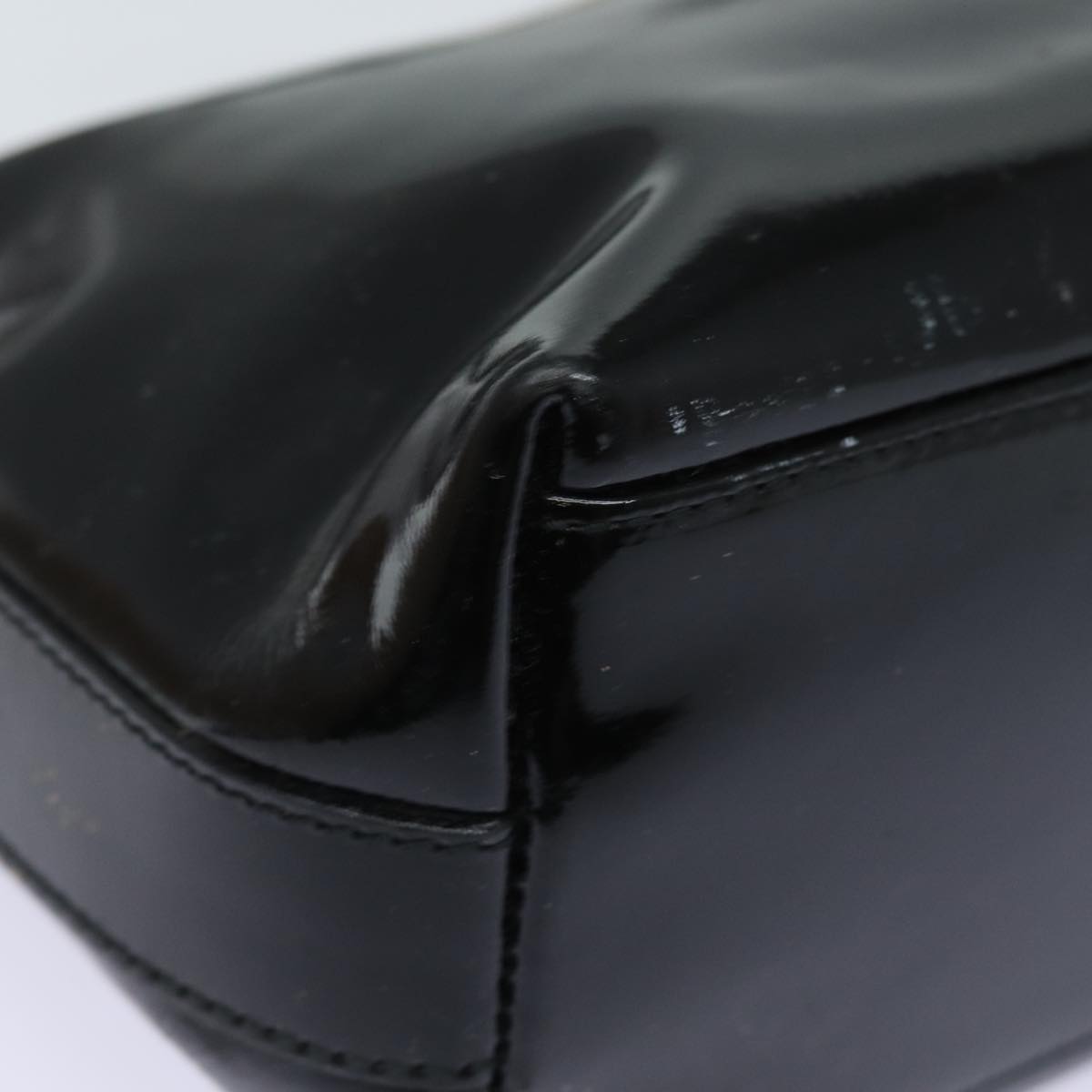 GUCCI Hand Bag Patent leather Black 80889