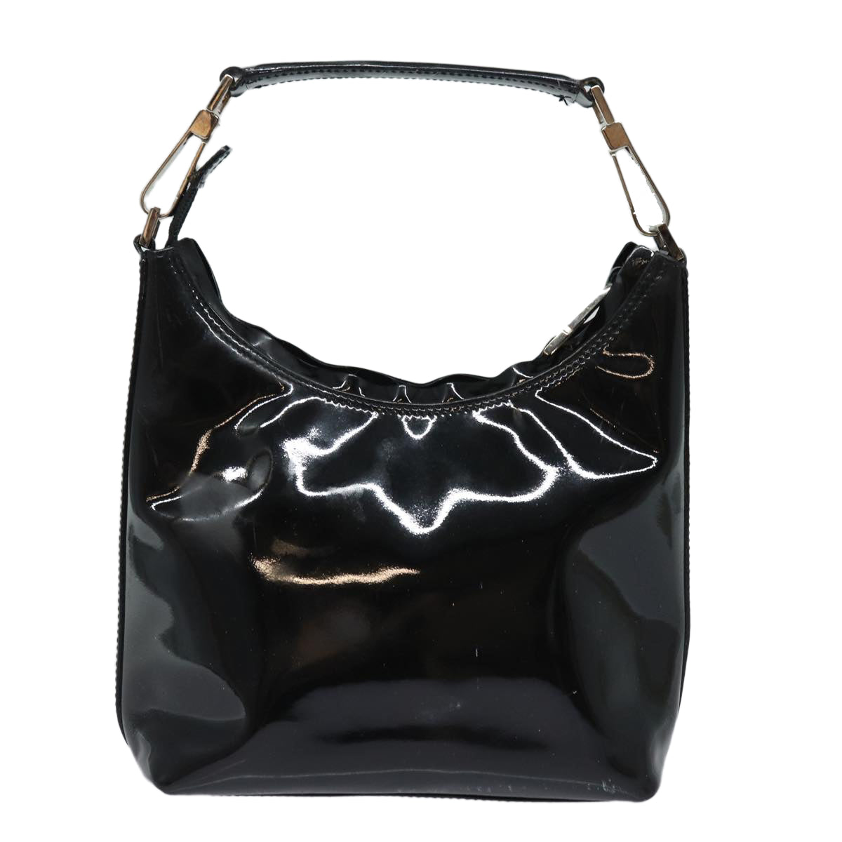 GUCCI Hand Bag Patent leather Black 80889