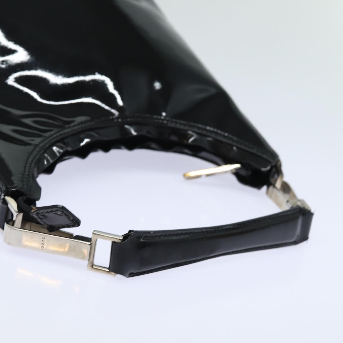 GUCCI Hand Bag Patent leather Black 80889