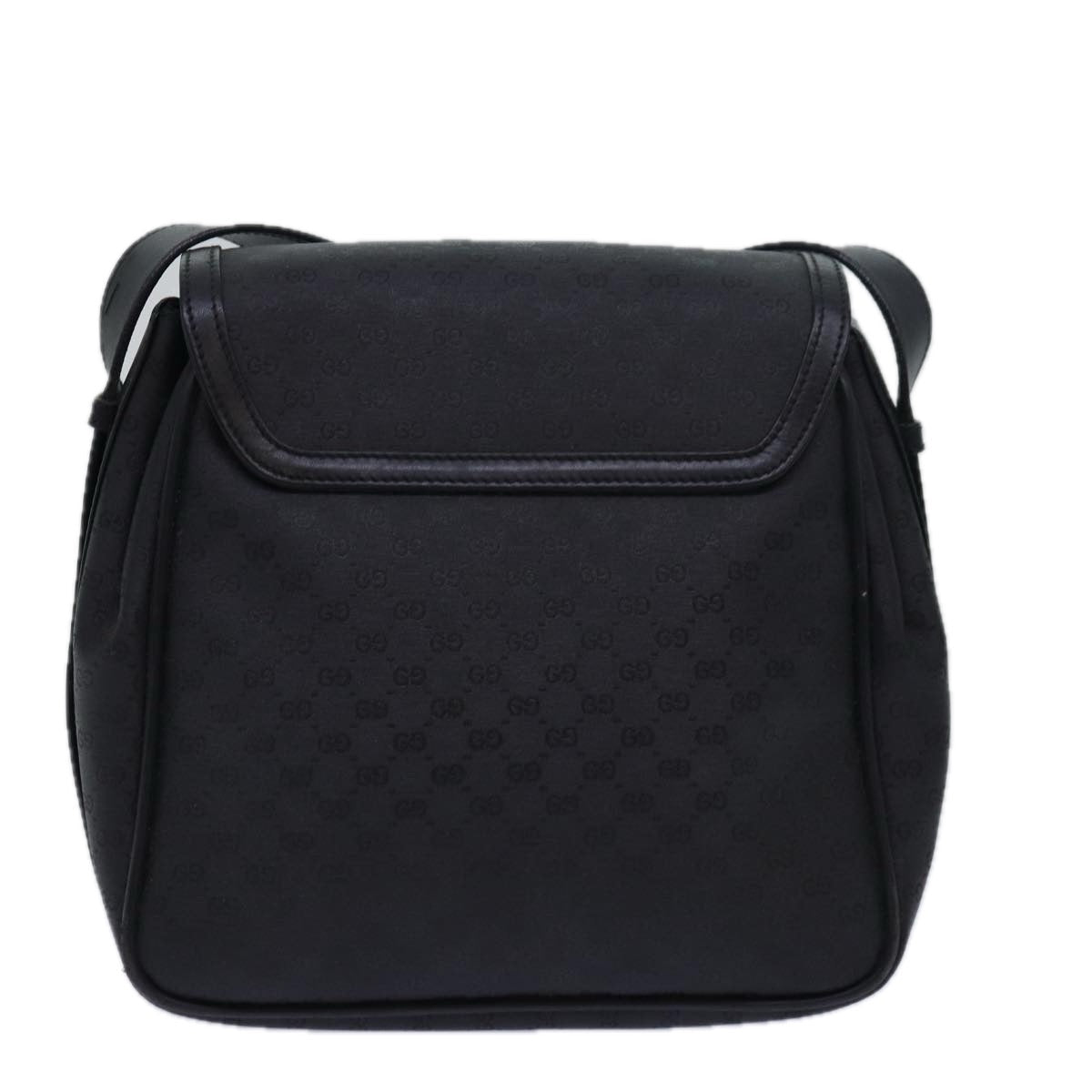 GUCCI Micro GG Supreme Shoulder Bag PVC Black 80932
