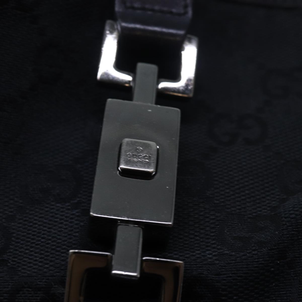 GUCCI GG Canvas Jackie Shoulder Bag Black 001 3306 80935