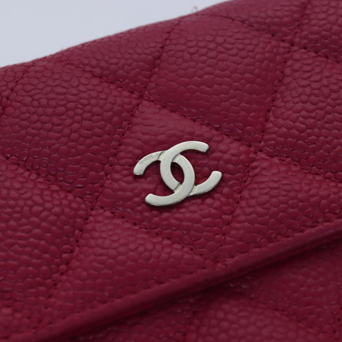 CHANEL Long Wallet Caviar Skin Pink CC 80946