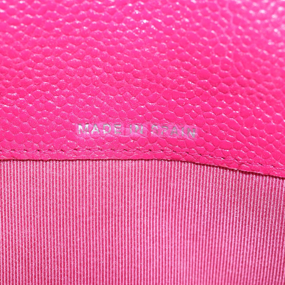 CHANEL Long Wallet Caviar Skin Pink CC 80946
