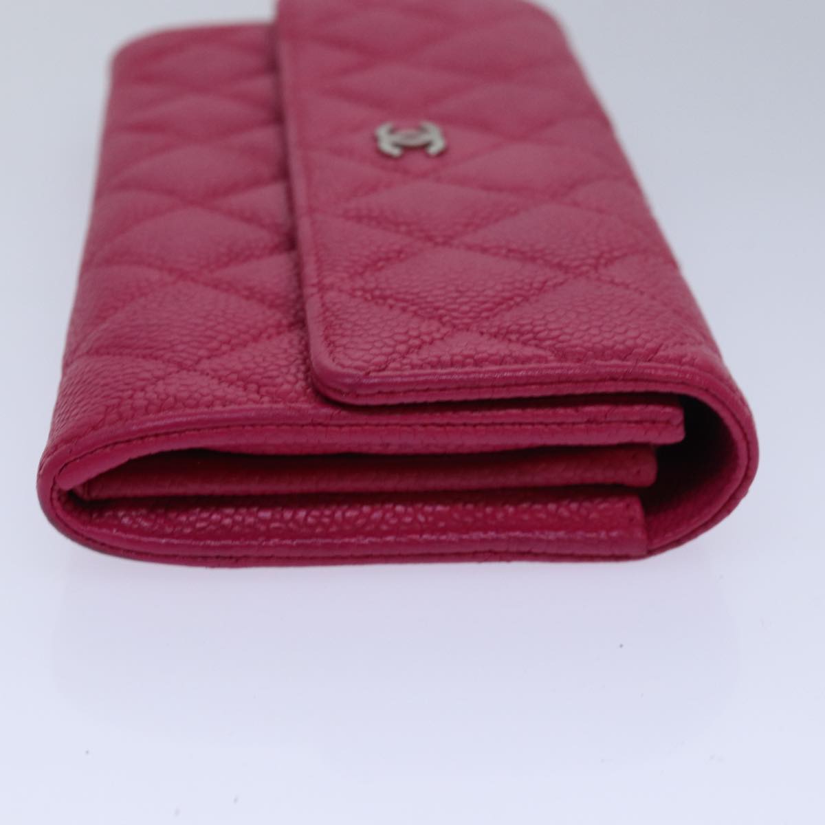 CHANEL Long Wallet Caviar Skin Pink CC 80946